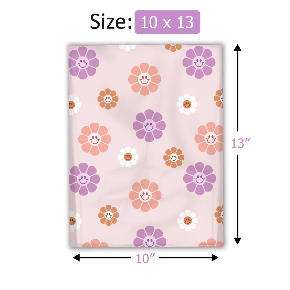 Groovy Flowers Poly Mailers 10x13 Pack of 25 - Picture 6 of 9